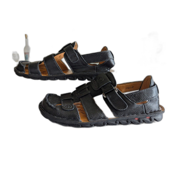 UPIShi Mens Casual Closed Toe Leather Adjustable Shoes/Sandals Sz 12.5 main image 10